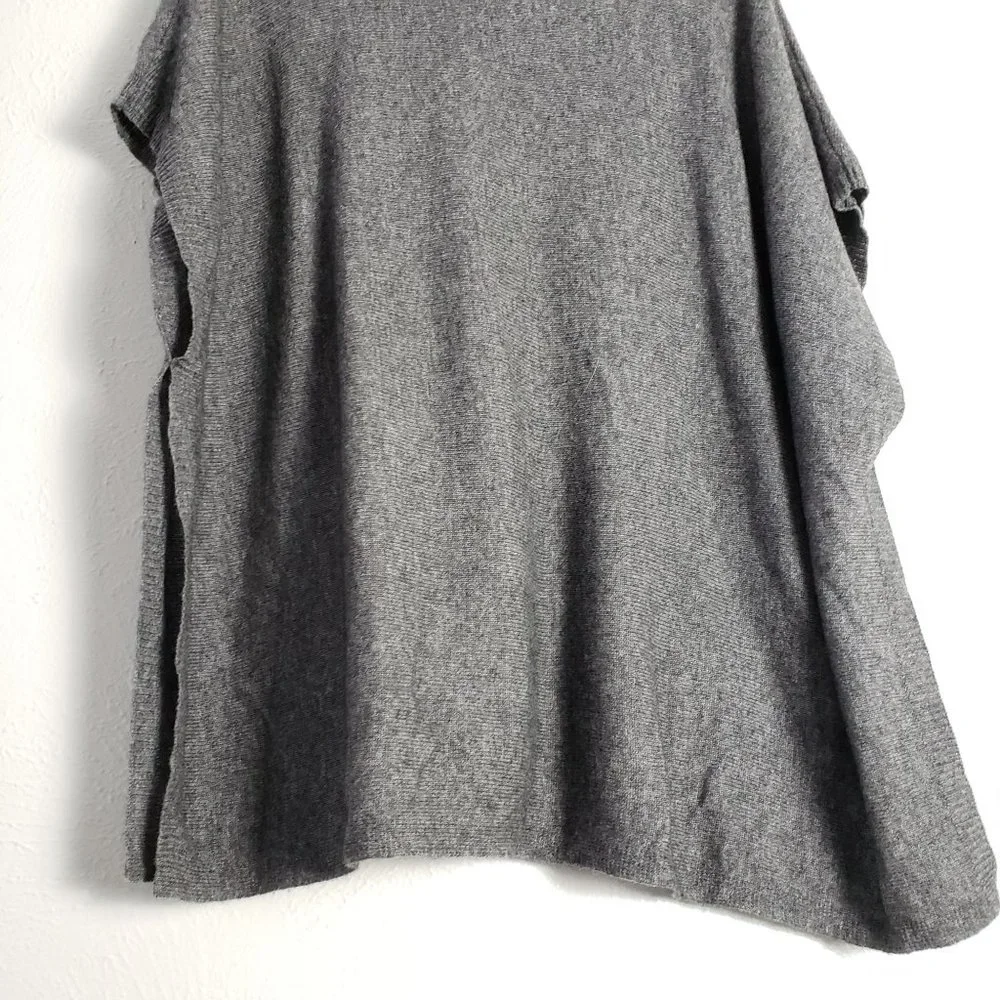 Halogen Wool & Cashmere Blend Cowl Neck Poncho - Picture 5 of 8